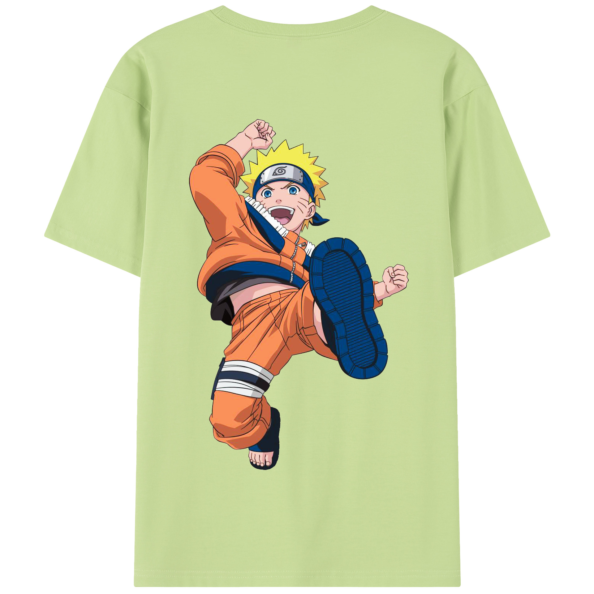 （画像用） NARUTO -ナルト- うずまき ナルト Uzumaki Naruto 綿100％半袖Tシャツ（背面プリント）